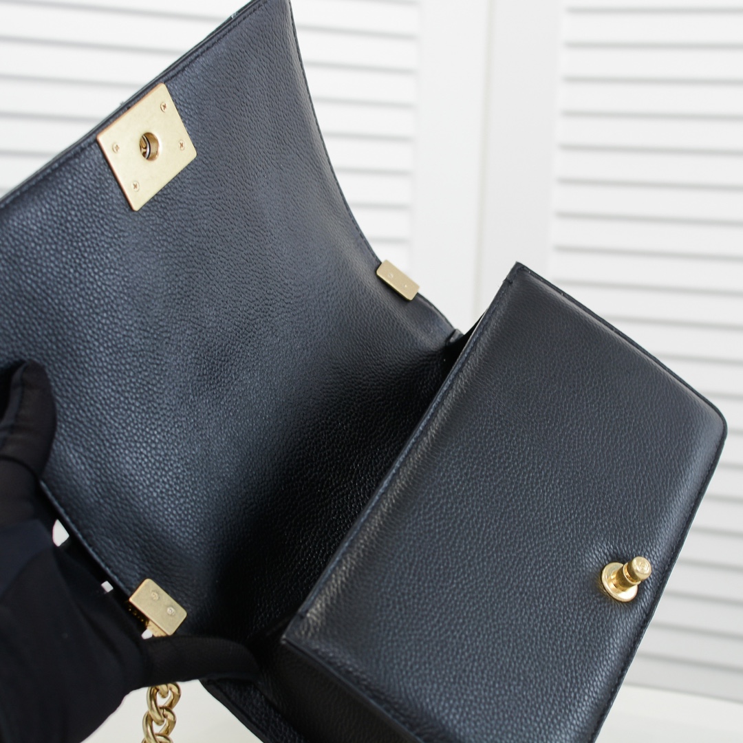 Chanel Leboy litchi or lychee pattern Shoulder Bag Handbag