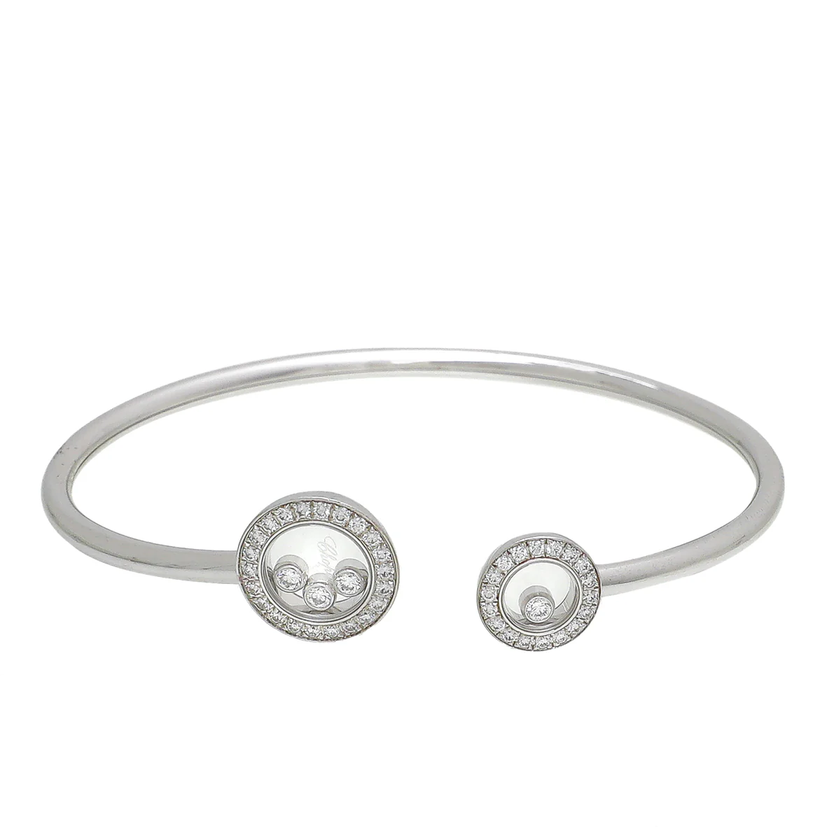 Chopard 18K White Gold Diamonds Happy Icons Bracelet