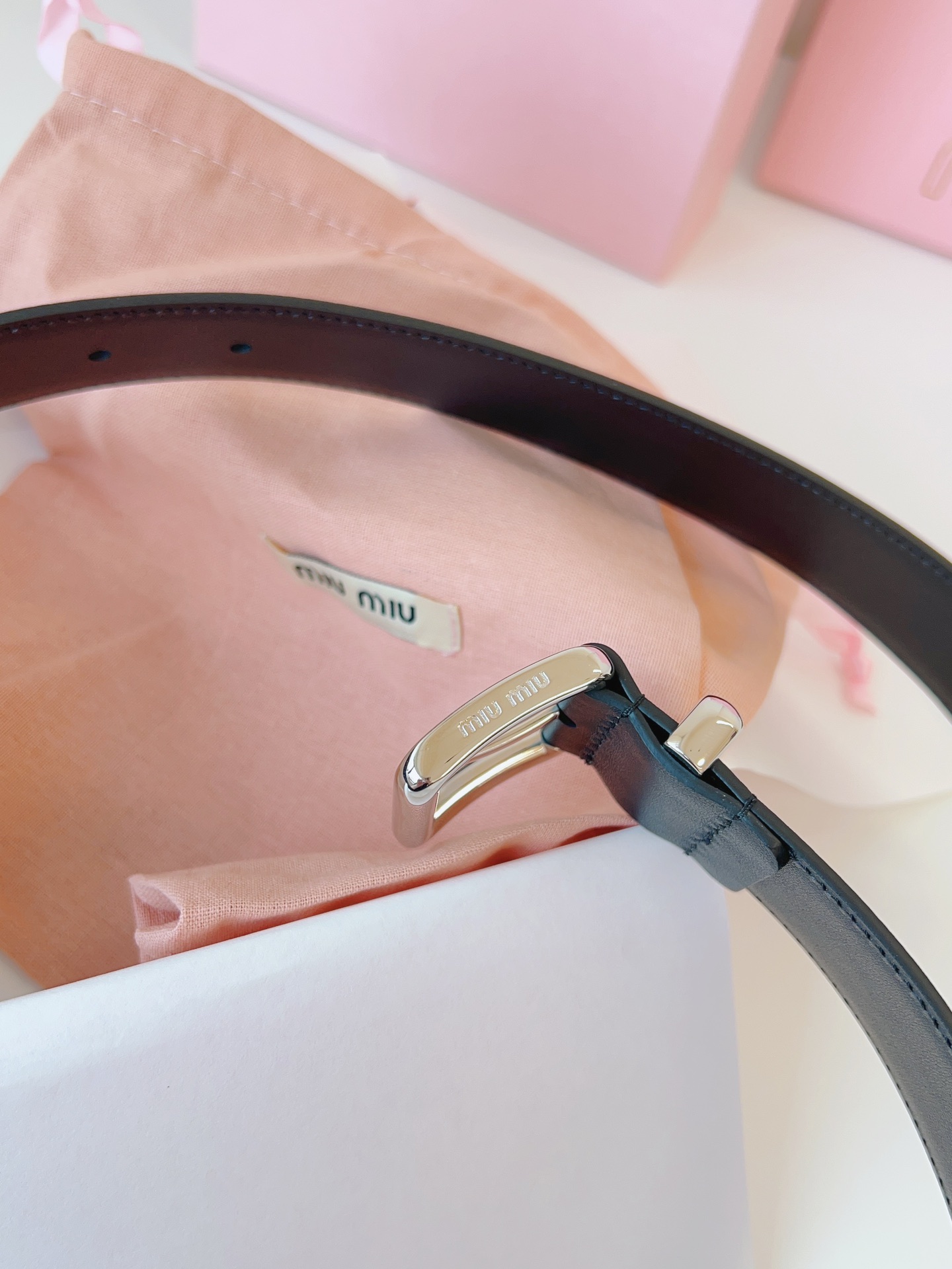 MiuMiu Leather Belts 1:1 Mirror Version