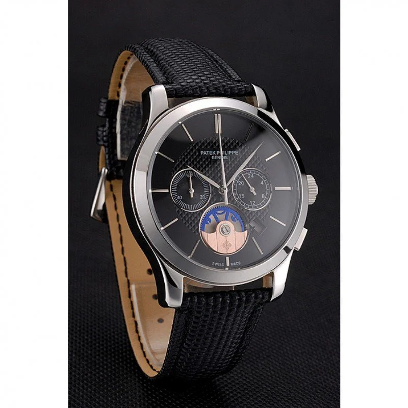 Chronograph Dial Black 43 mm, Stainless Steel