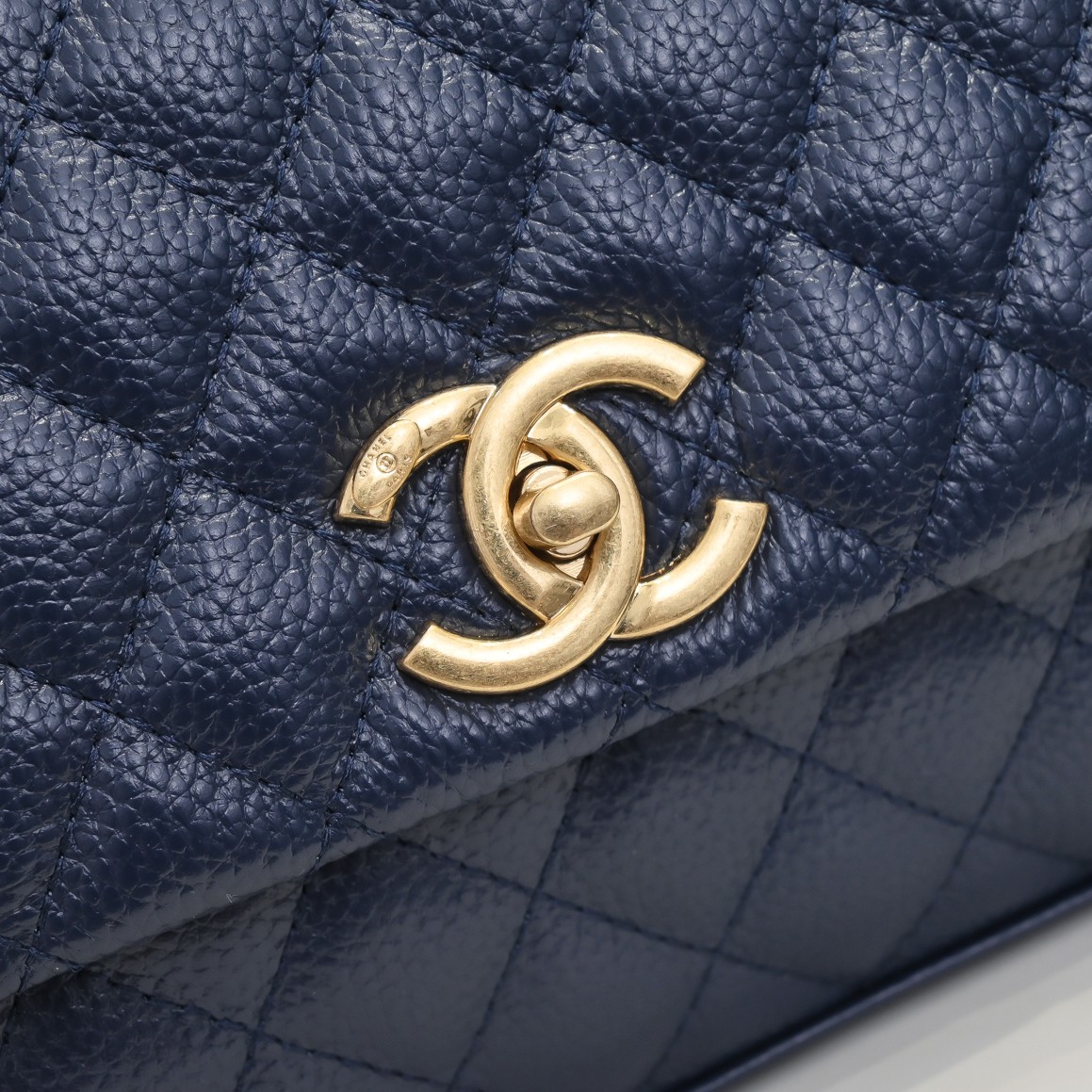 Chanel Stripe Gold Buckle Large  Shoulder Bag Handbag