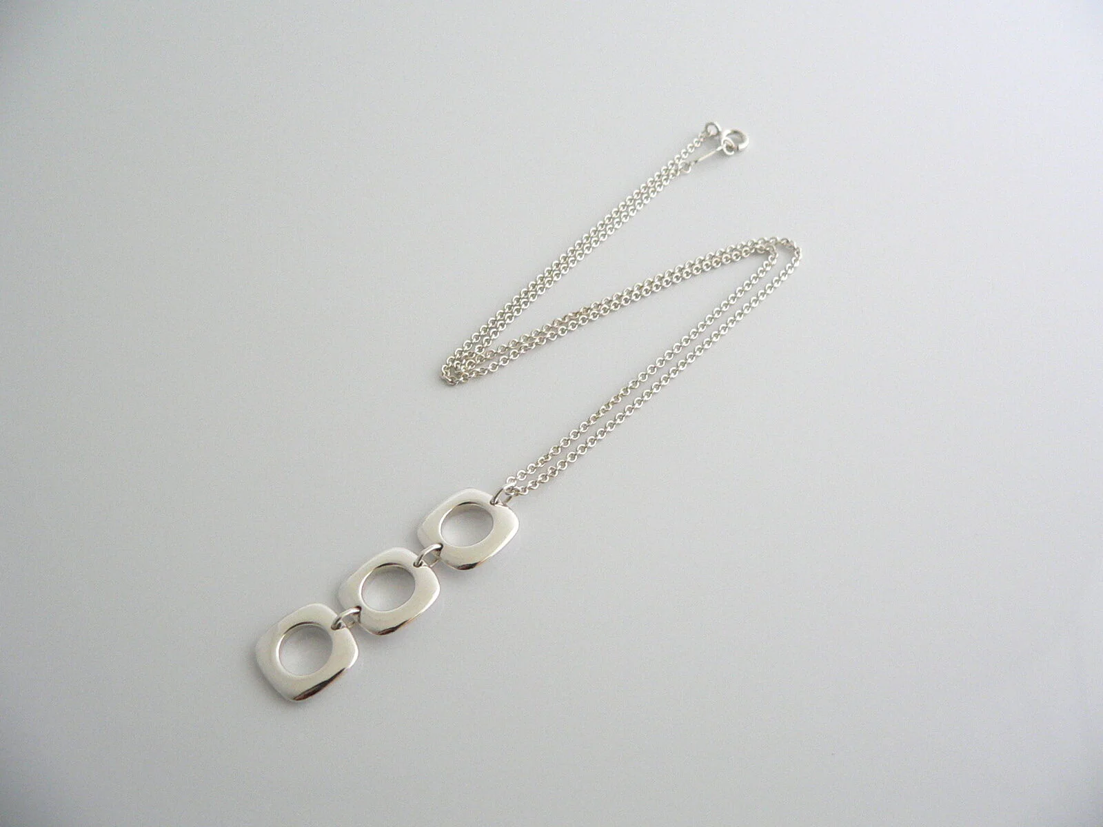 Tiffany & Co Square Cushion Necklace Pendant Dangling Charm Chain Love Gift Art