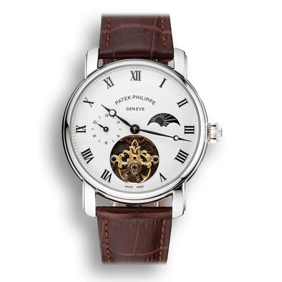 Complications Moonphase Tourbillon Dial White 42 mm, Stainless Steel