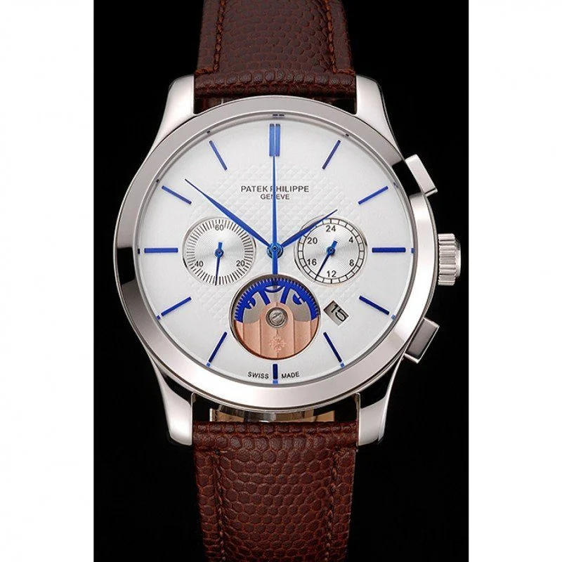 Chronograph Dial White 43 mm, Stainless Steel