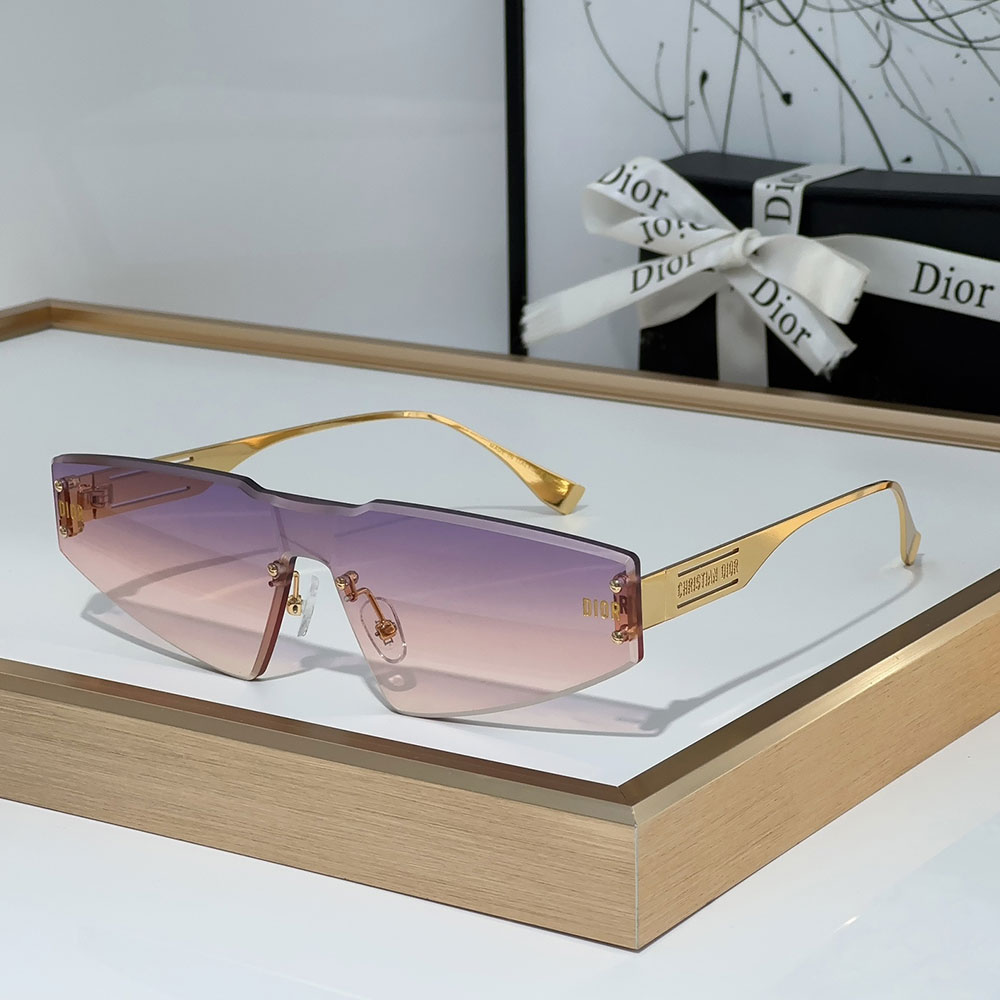 Dior Lens Logo Metal Frame sunglasses Top quality (Replica）