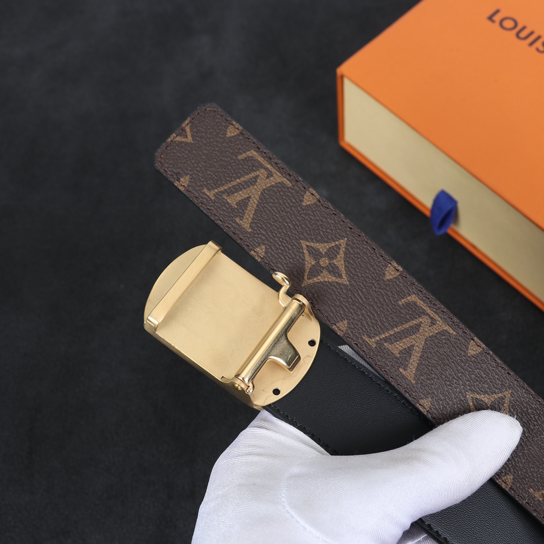 Louis Vuitton LV Leather Belts 1:1 Mirror Version