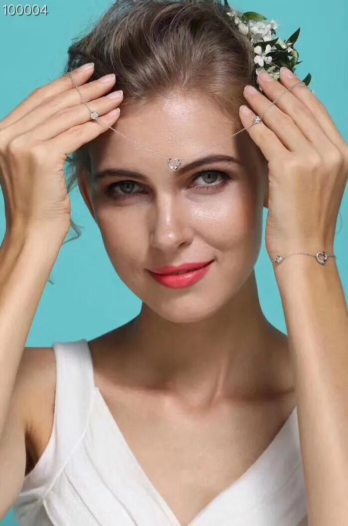 New Tiffany Elsa Peretti Diamonds By The Yard Open Heart Ladies Silver Bracelet 3151215N8