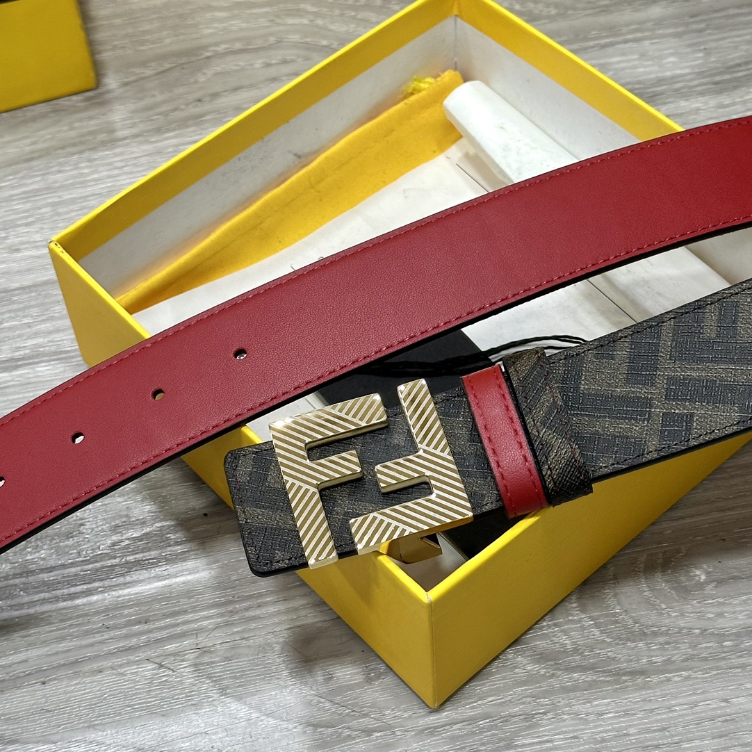 Fendi Leather Belts 1:1 Mirror Version