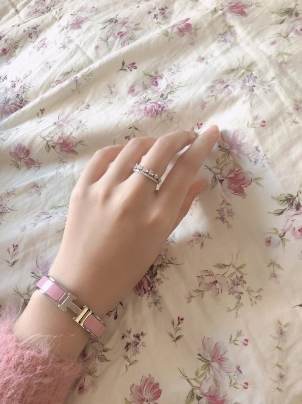 Hermes Bracelet Dupe, Clic H Bracelet, Pink Enamel