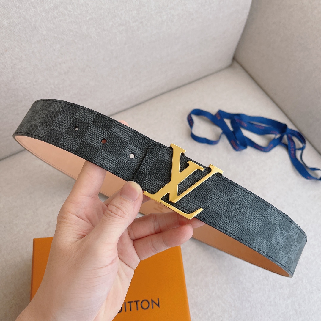 Louis Vuitton LV Leather Belts 1:1 Mirror Version
