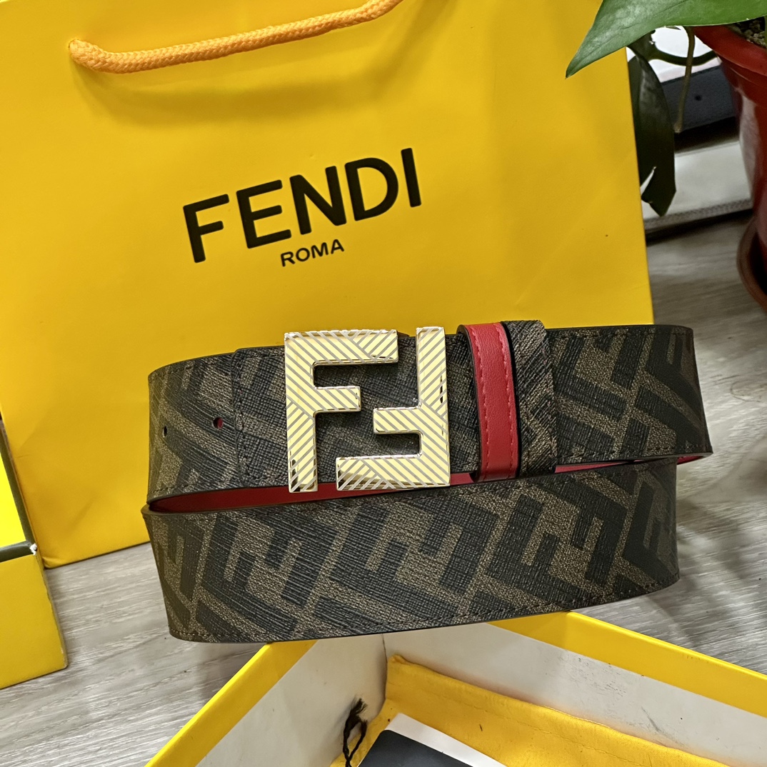 Fendi Leather Belts 1:1 Mirror Version