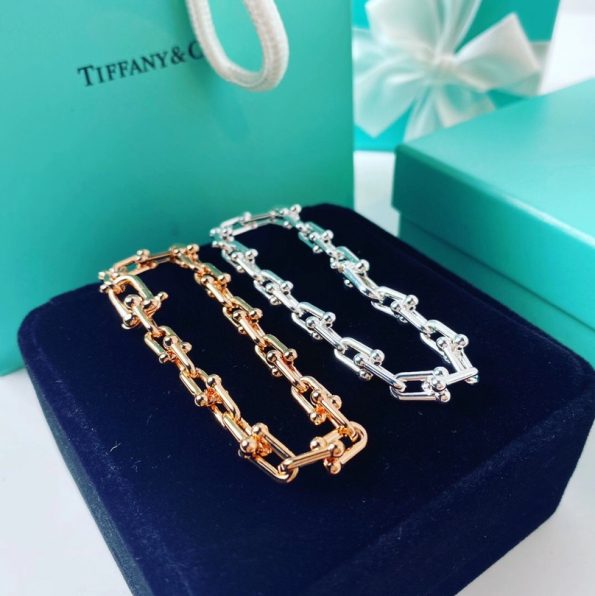 Tiffany Bracelet Replica, Link Bracelet, White Gold& Gold& Rose Gold