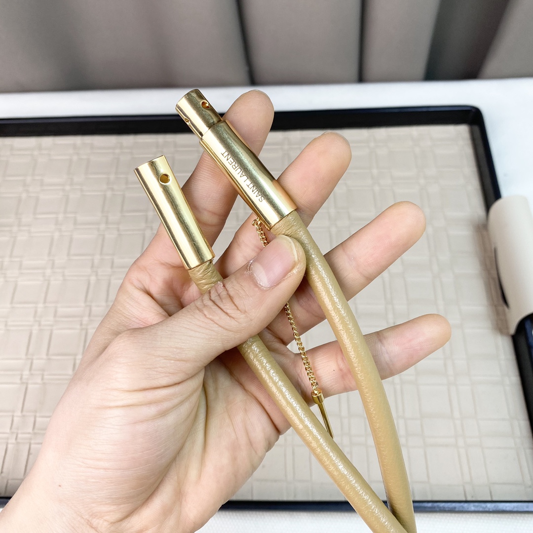 YSL Saint Laurent Leather Belts 1:1 Mirror Version