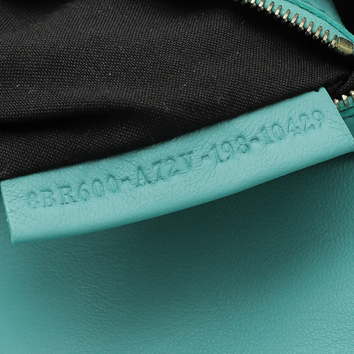 Fendi Tiffany Blue FF Embossed Baguette Medium Bag
