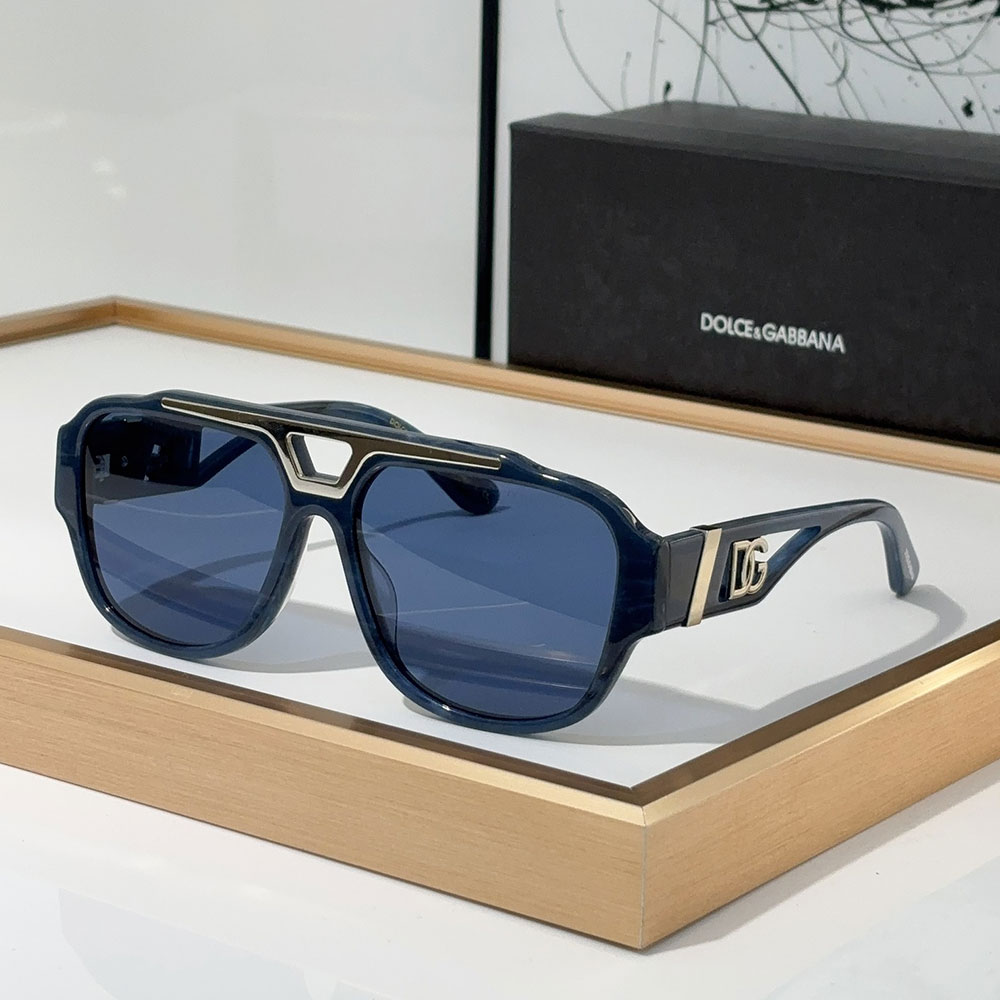 DOLCE & GABBAN DG Mirror Leg Hollowed Out Logo Sunglasses Top quality （Replica）