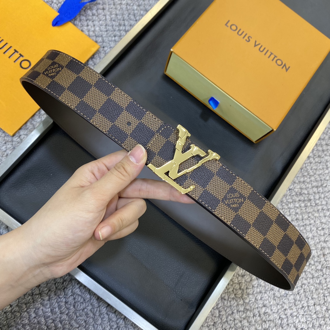 Louis Vuitton LV Leather Belts 1:1 Mirror Version