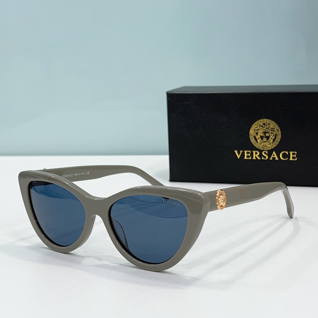 Versace  Mirror leg Logo Cat-eye Sunglasses Top Quality（Replica）