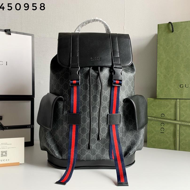 Gucci Striped Webbing Backpack Bag (Replica)