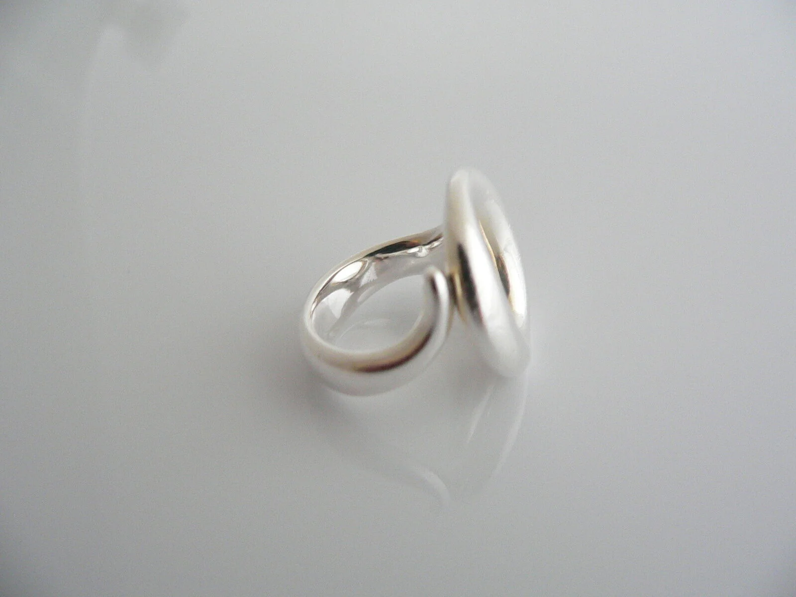 Tiffany & Co Sevillana Ring Silver Band Sz 5 Love Gift Statement T and Co Art