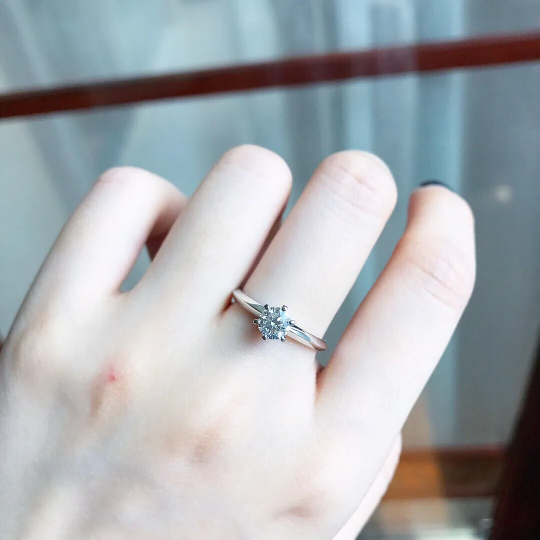 Tiffany Harmony Round Brilliant Engagement Ring in 925 Silver