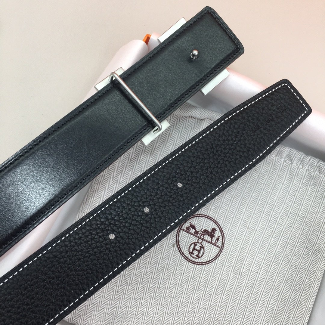 Hermes H Belt Buckle & Reversible Black For Women, Women Belt 380MM