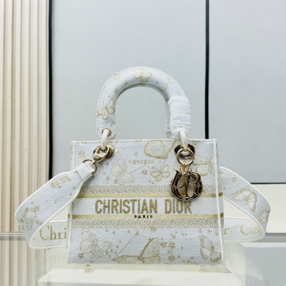 Dior The LADY D-LITE Bag MM-Butterfly Zodiac