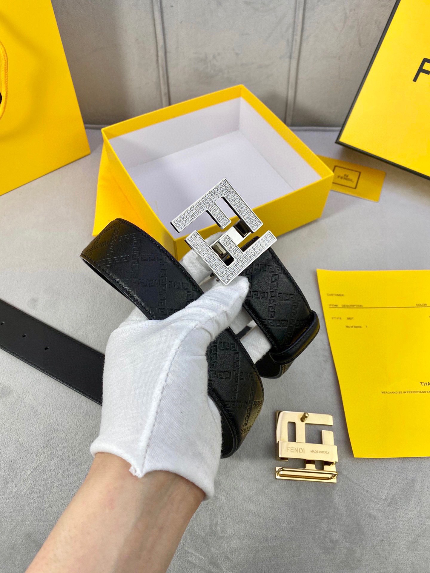 Fendi Leather Belts 1:1 Mirror Version