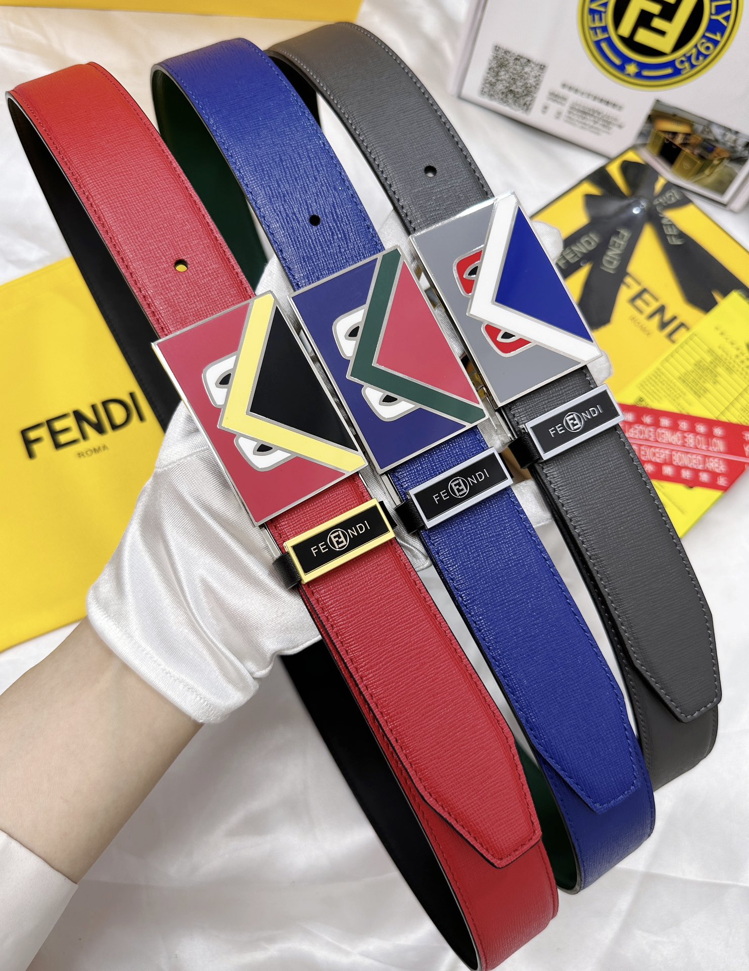 Fendi Leather Belts 1:1 Mirror Version