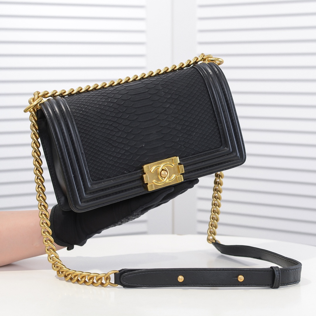 Chanel Leboy snake pattern Shoulder Bag Handbag