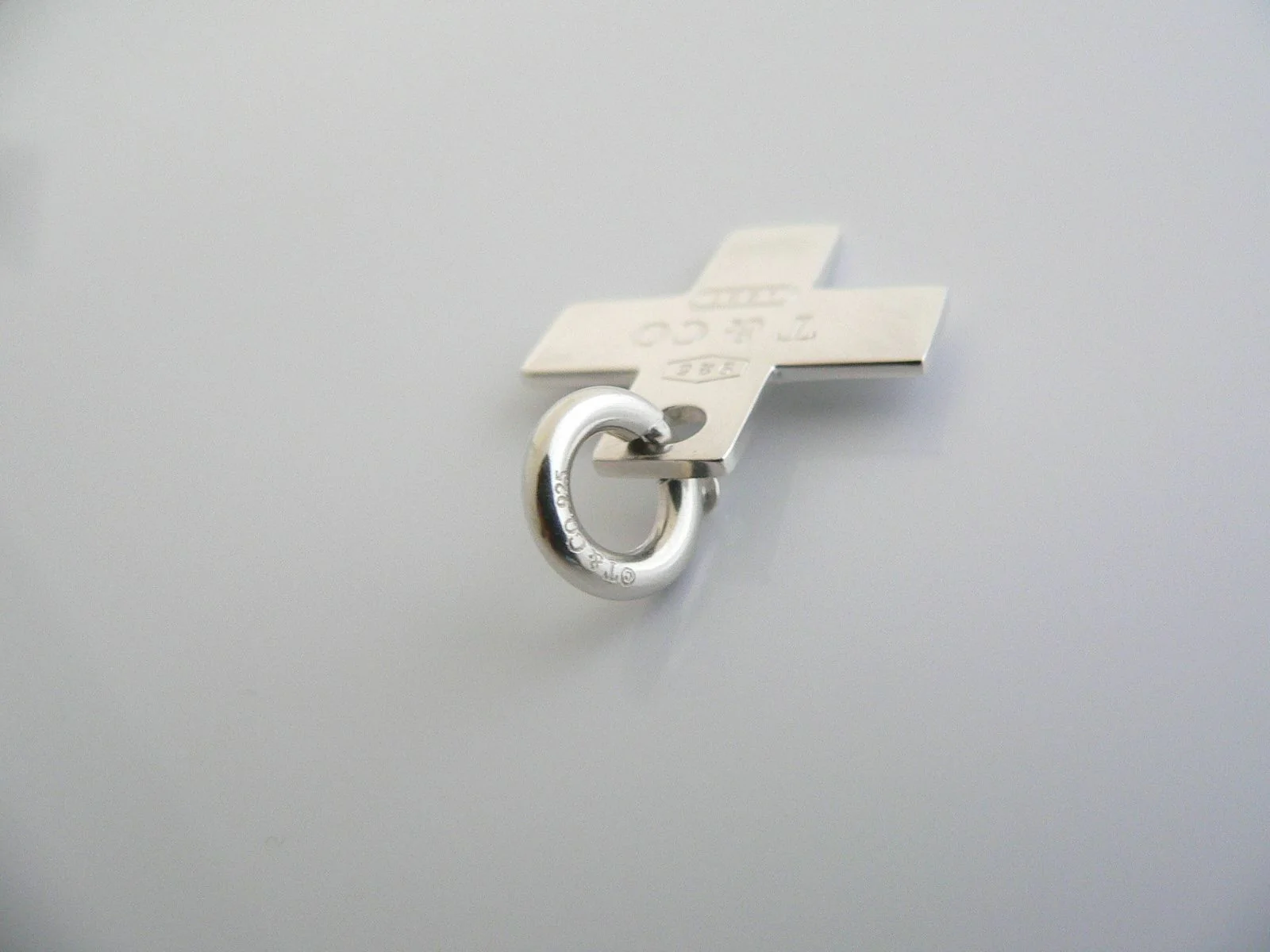 Tiffany & Co Silver 1837 Cross Pendant Charm Clasp 4 Necklace Bracelet Gift Love