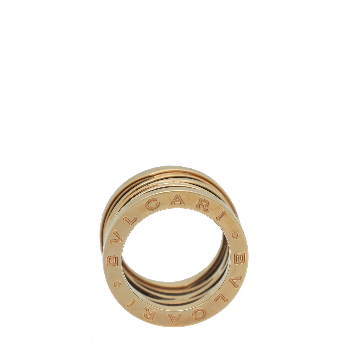 Bvlgari 18K Rose Gold Black Ceramic B Zero1 Design Legend Ring 52