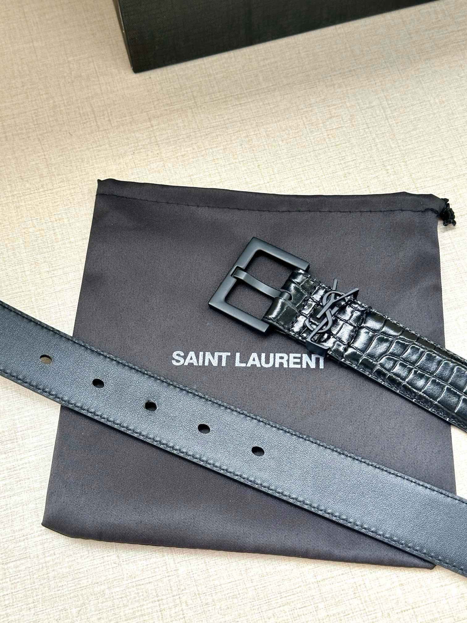 YSL Saint Laurent Leather Belts 1:1 Mirror Version