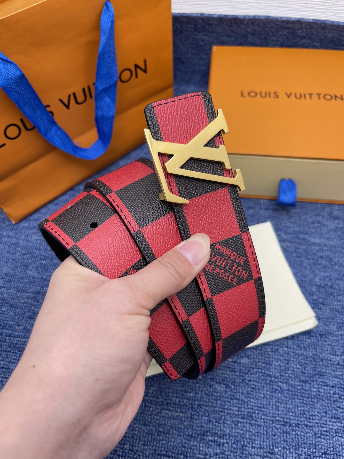 Louis Vuitton LV Leather Belts 1:1 Mirror Version