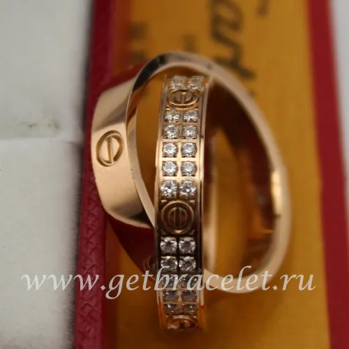 Cheap Cartier Love Ring Pink Gold Diamonds