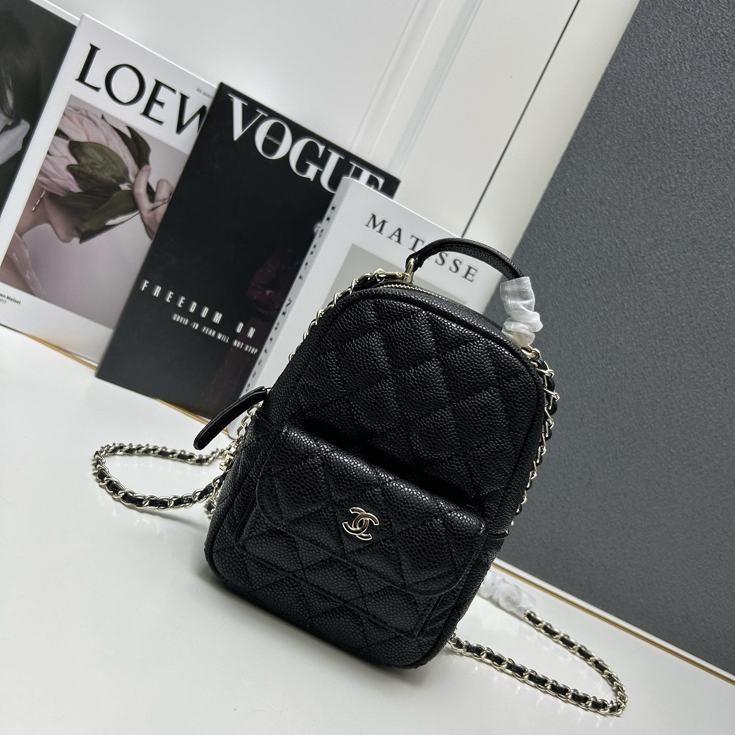 Chanel Grained Cowhide Backpack Bag（Replica）