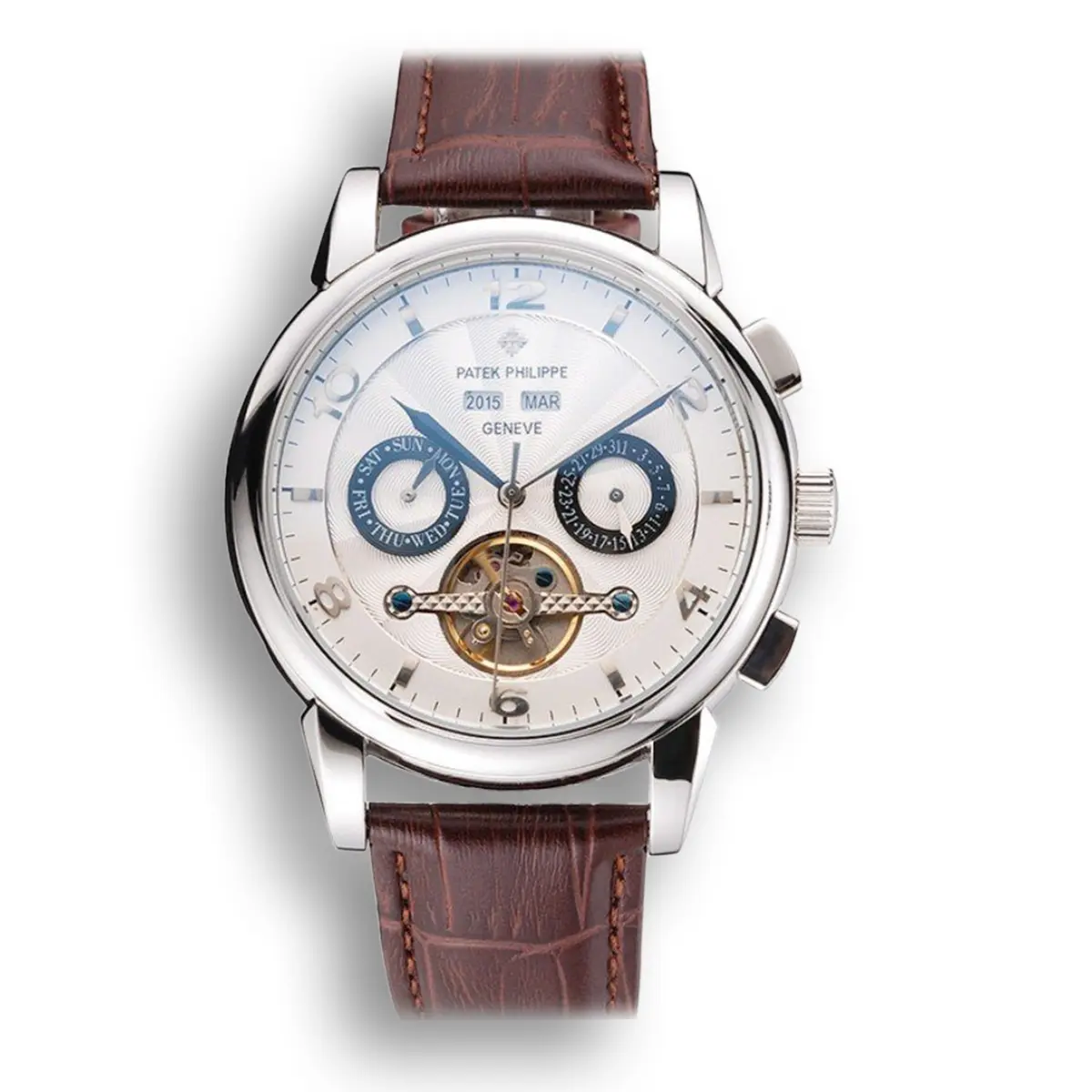 Classic Tourbillon Power Reserve Dial White 45 mm, Stainless Steel