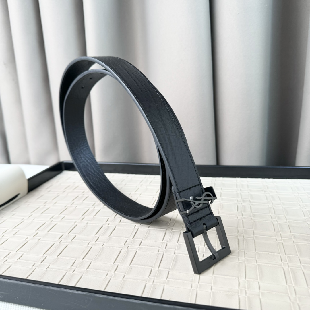 YSL Saint Laurent Leather Belts 1:1 Mirror Version