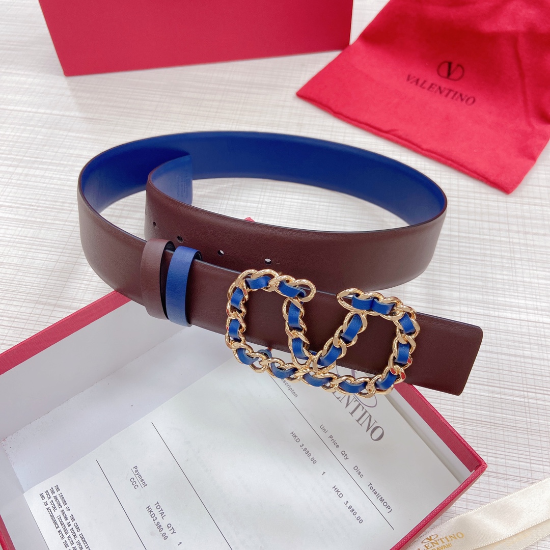 Valentino Leather Belts 1:1 Mirror Version