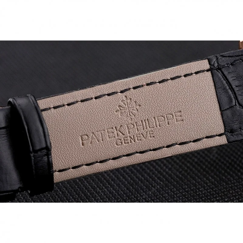 Calatrava Date Dial Black 40 mm, Rose Gold Plated