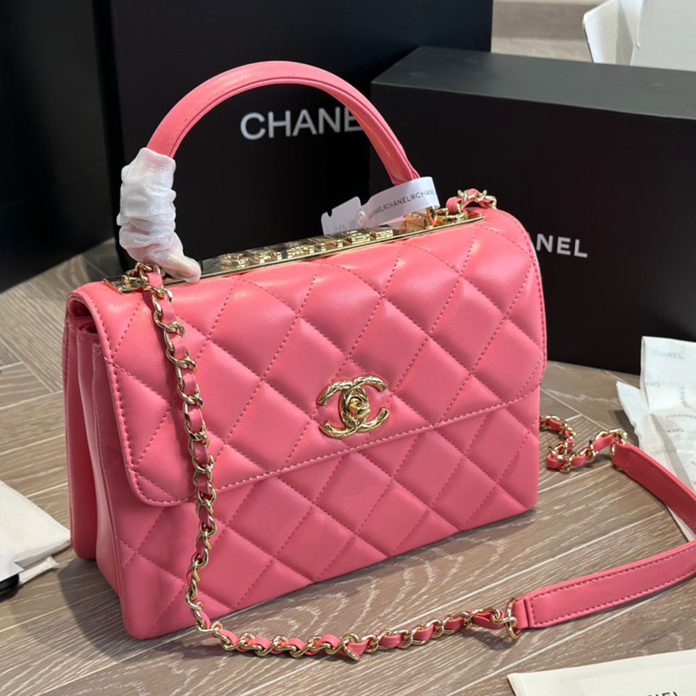 Chanel Lambskin Trendy CC Relief Handle Bag(Replica)