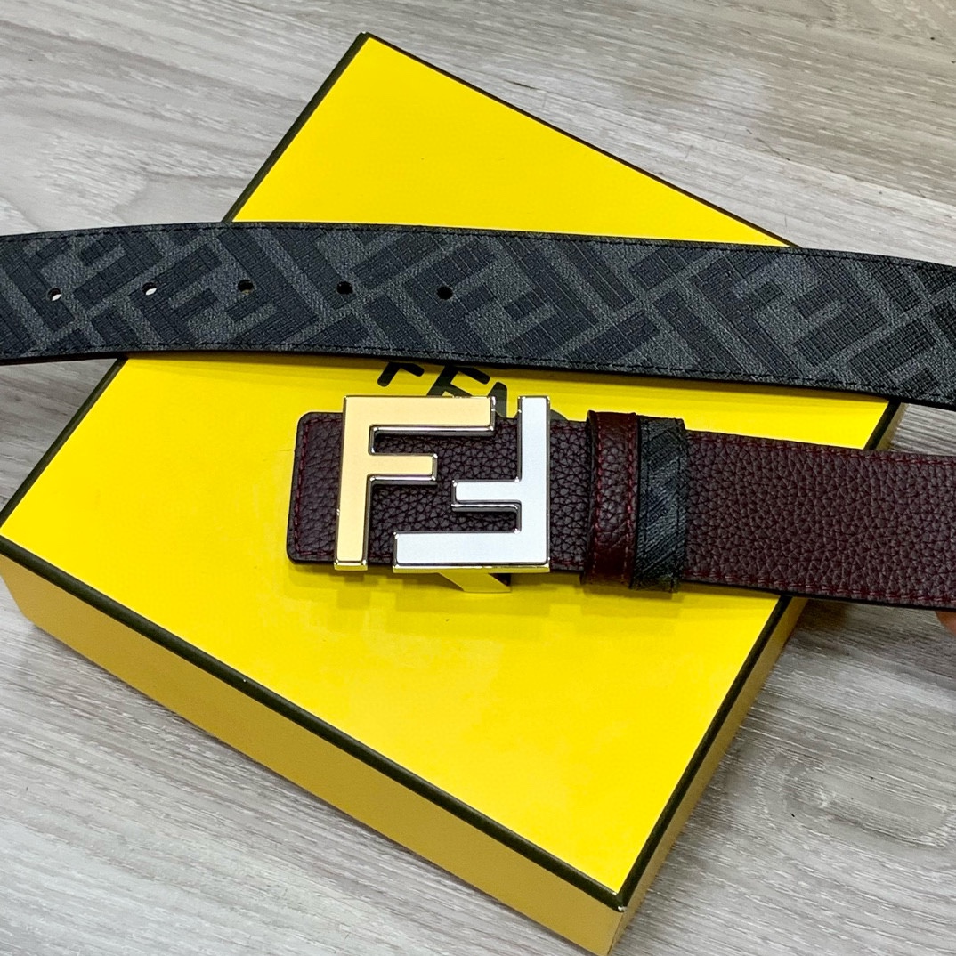 Fendi Leather Belts 1:1 Mirror Version