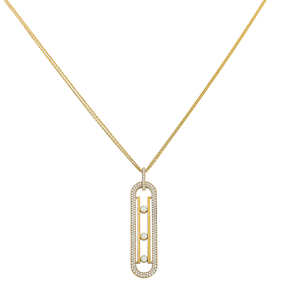 Messika 18K Yellow Gold Diamond Move 10th Anniversary Necklace