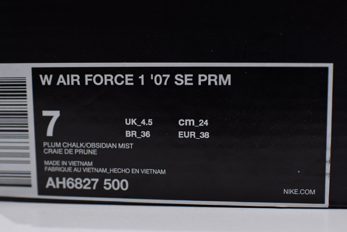 Nike Air Force 1 Premium Plum Chalk AH6827-500