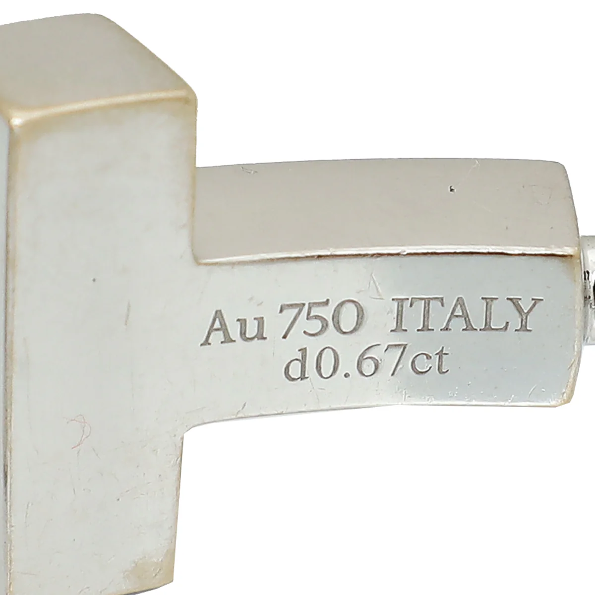 Tiffany & Co 18K White Gold Wide Diamond Wire Medium Bracelet