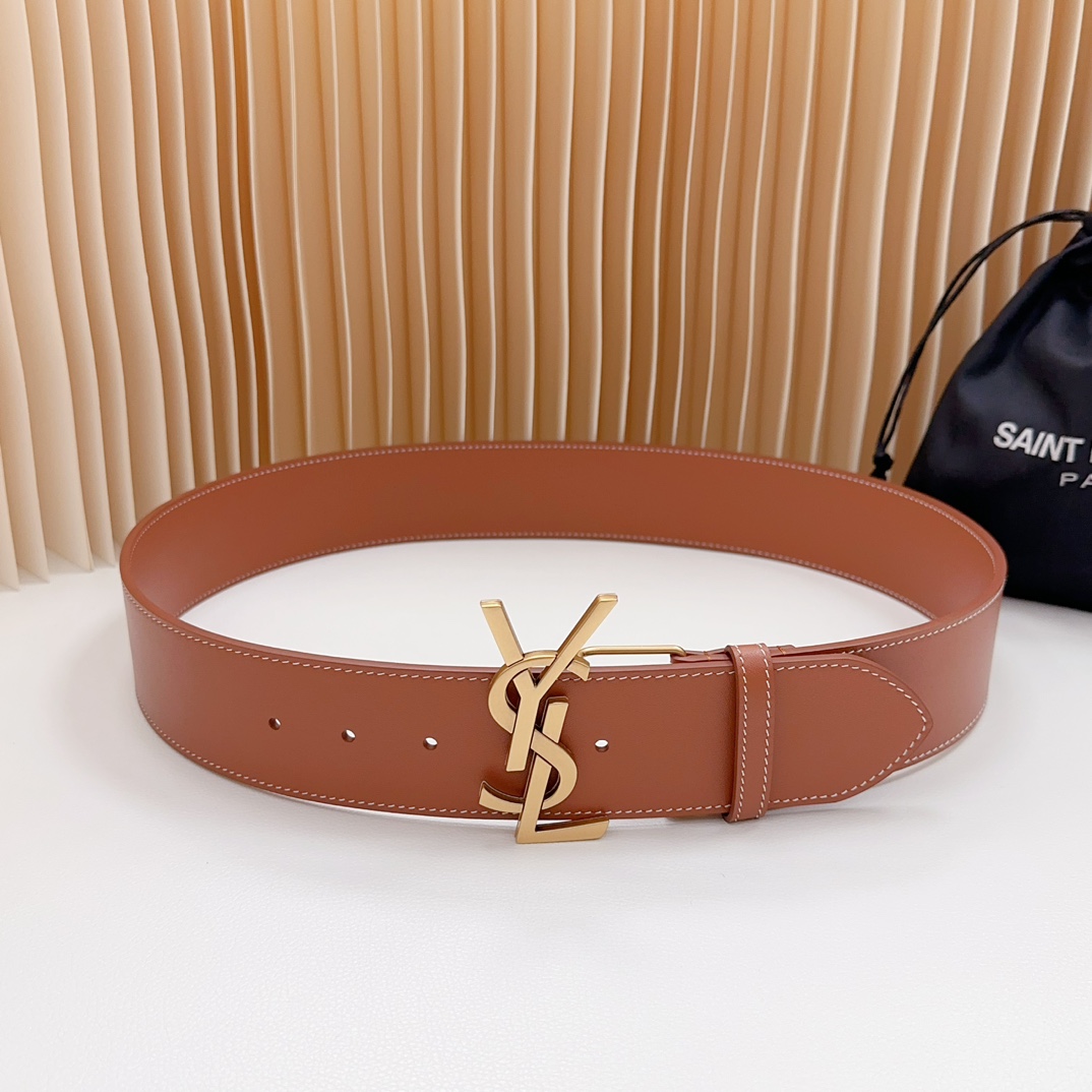 YSL Saint Laurent Leather Belts 1:1 Mirror Version