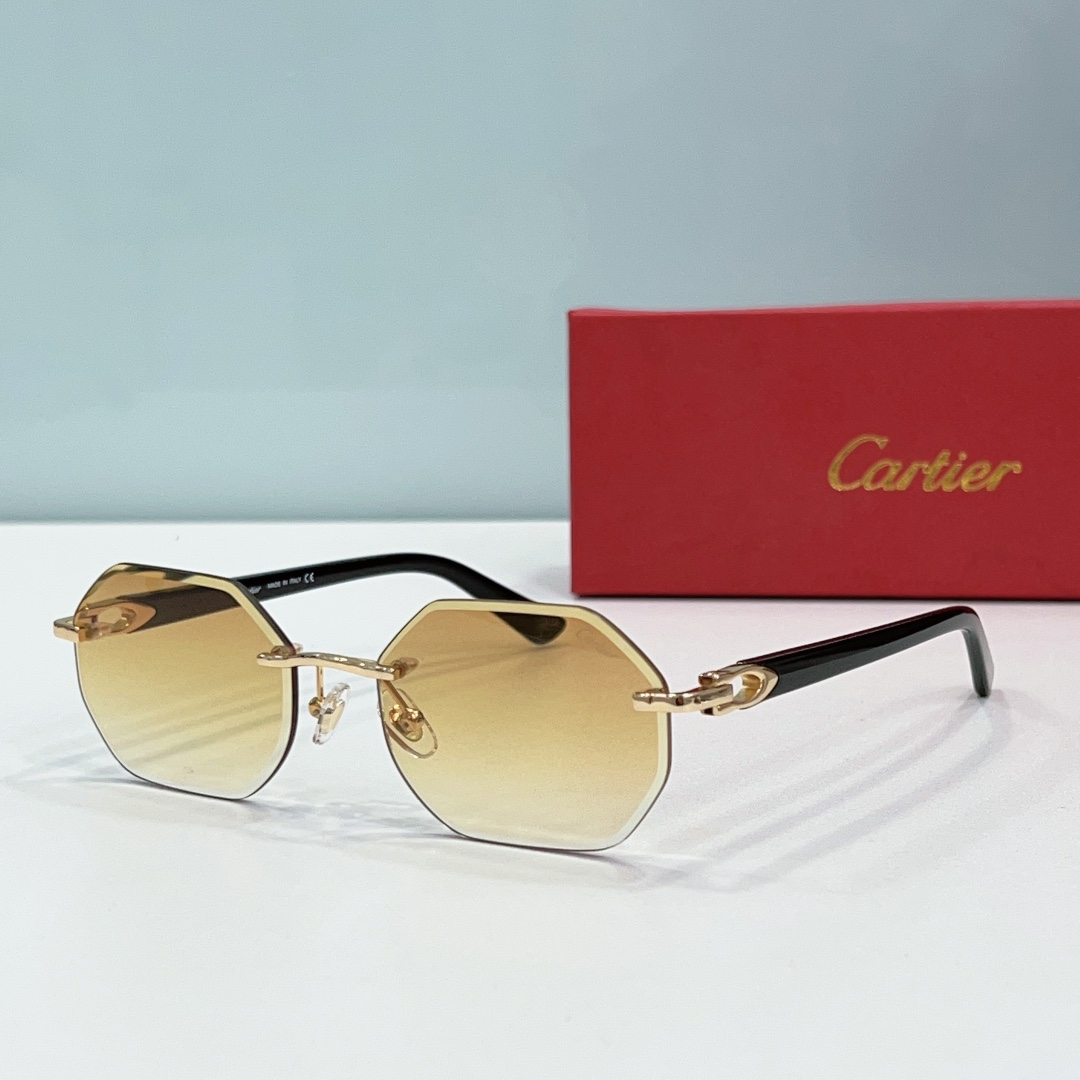Cartier  Metal Leg Rimless sunglasses Top quality （Replica）