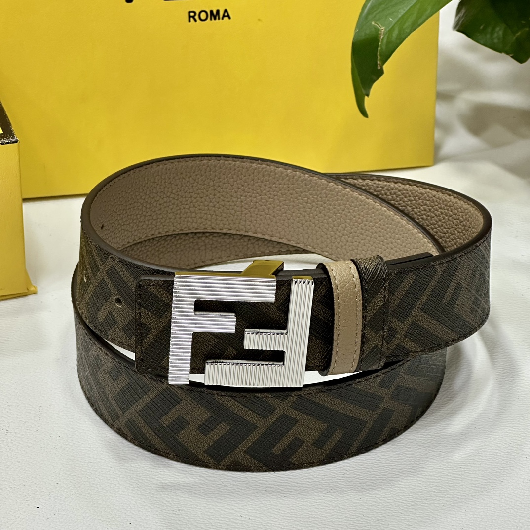Fendi Leather Belts 1:1 Mirror Version