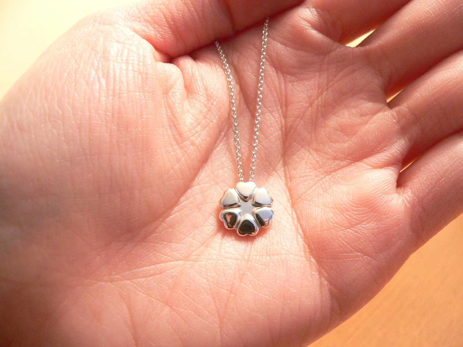 Tiffany & Co Silver Picasso Crown of Hearts Necklace Pendant Charm 19 In Longer