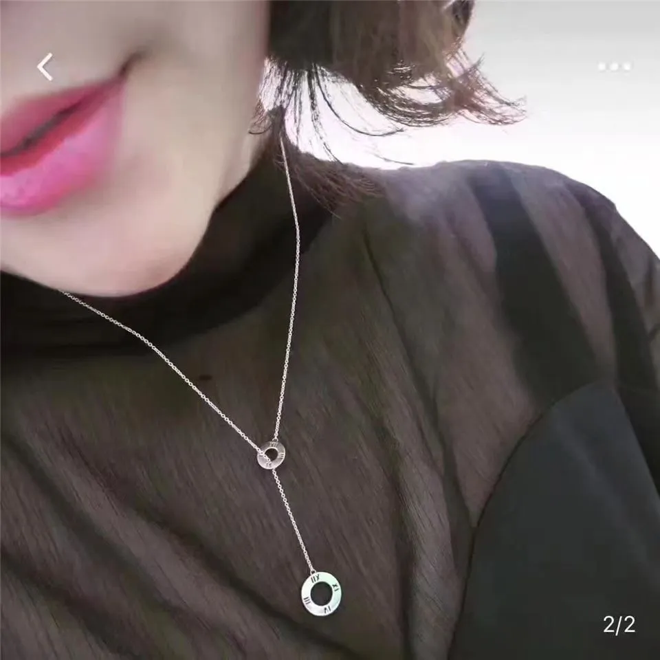 Tiffany Atlas Lariat Circle Pendant Necklace Gift For Women 30419359