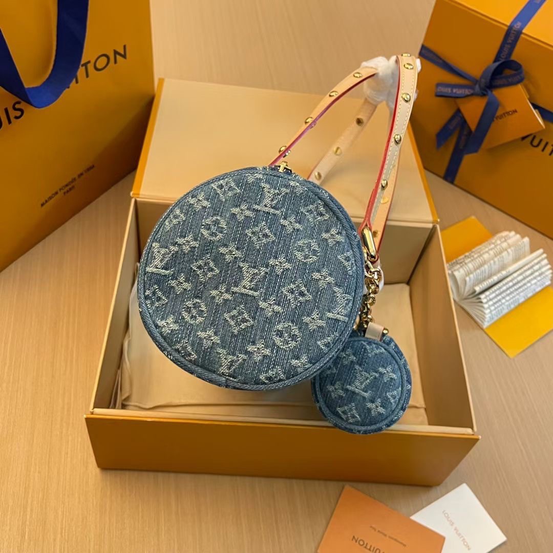 Louis Vuitton LV PAPILLON Denim Handbag Shoulder Bag(Replica)